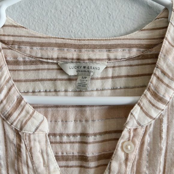 Lucky Brand Sparkle Empire Waist Short-Sleeved Top - Picture 7 of 7